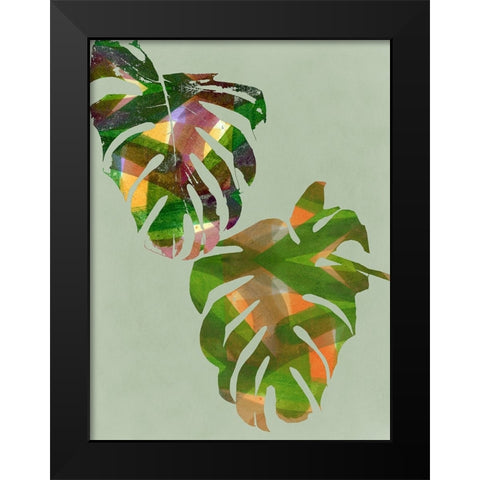 Tropical Monstera II Black Modern Wood Framed Art Print by Project C