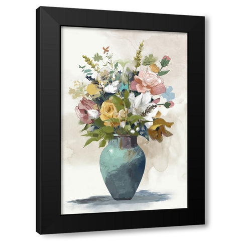 Charming Bouquet Black Modern Wood Framed Art Print with Double Matting by Jacob Q