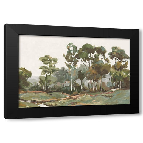 Enchanted Valley Black Modern Wood Framed Art Print with Double Matting by Jacob Q