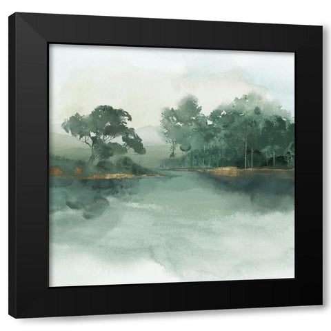 Whispering Willows Black Modern Wood Framed Art Print by Jacob Q