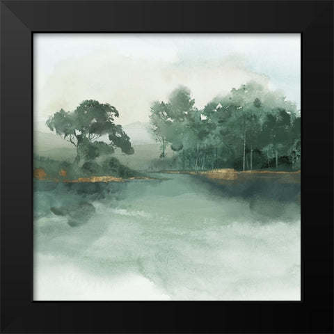 Whispering Willows Black Modern Wood Framed Art Print by Jacob Q