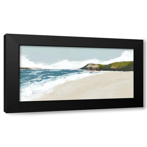 Island Getaway Black Modern Wood Framed Art Print by Jacob Q