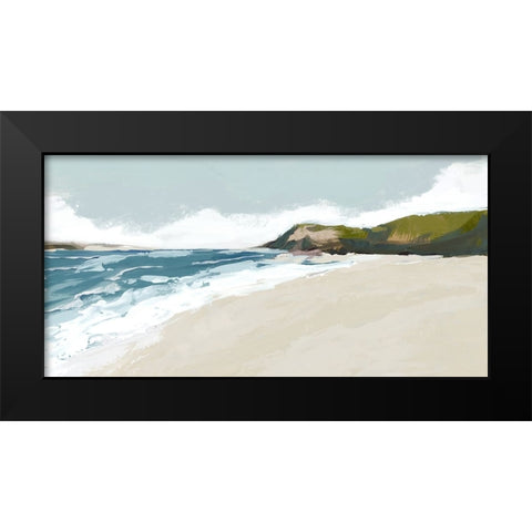 Island Getaway Black Modern Wood Framed Art Print by Jacob Q