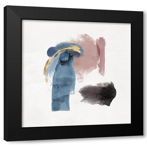 Chromatic Compose I Black Modern Wood Framed Art Print by Jacob Q