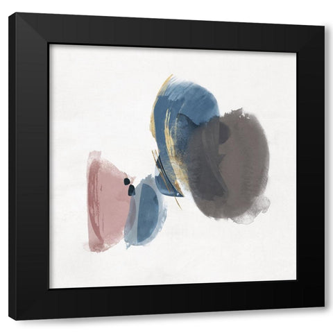 Chromatic Compose II Black Modern Wood Framed Art Print by Jacob Q