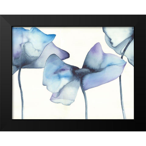 Blue Poppy I Black Modern Wood Framed Art Print by Hendrick, Cathy