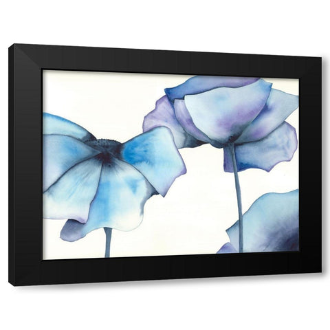 Blue Poppy II Black Modern Wood Framed Art Print by Hendrick, Cathy