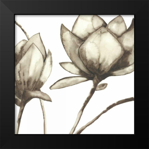 Magnolia II Black Modern Wood Framed Art Print by Hendrick, Cathy