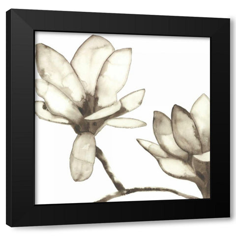 Magnolia IV  Black Modern Wood Framed Art Print with Double Matting by Hendrick, Cathy