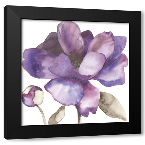 Purple Beauty I Black Modern Wood Framed Art Print with Double Matting by Hendrick, Cathy