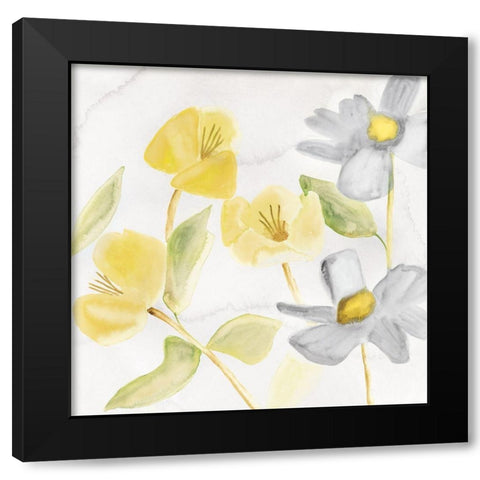 Light Bouquet II Black Modern Wood Framed Art Print with Double Matting by Hendrick, Cathy
