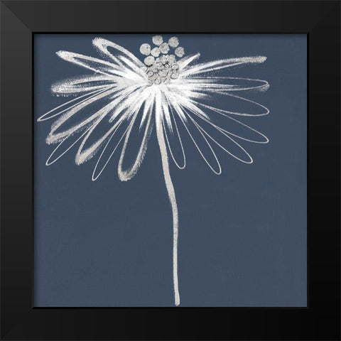 Silver Blooms I Black Modern Wood Framed Art Print by Hendrick, Cathy