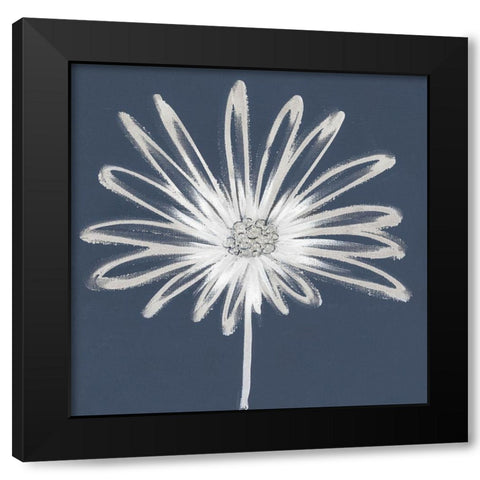 Silver Blooms II Black Modern Wood Framed Art Print by Hendrick, Cathy