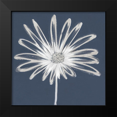 Silver Blooms II Black Modern Wood Framed Art Print by Hendrick, Cathy