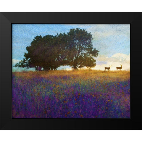 Tree Hill Flowers Black Modern Wood Framed Art Print by Vest, Chris
