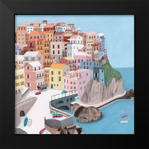 ManarolaItaly Black Modern Wood Framed Art Print by Daly, Carla