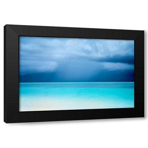 Blue Umbra Black Modern Wood Framed Art Print with Double Matting by Frates, Dennis