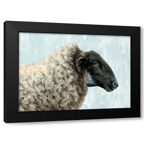 Easy Going Black Modern Wood Framed Art Print with Double Matting by Perejogina, Dina