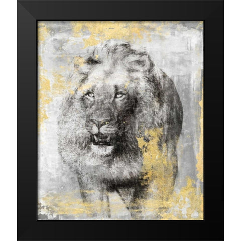 King Black Modern Wood Framed Art Print by Peregojina, Dina