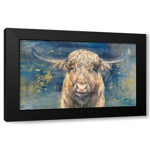 Highland Taurus Black Modern Wood Framed Art Print by Peregojina, Dina