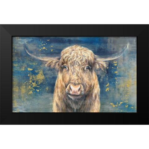 Highland Taurus Black Modern Wood Framed Art Print by Peregojina, Dina