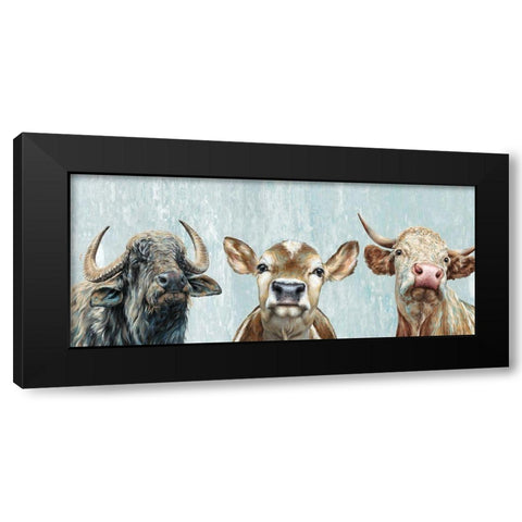 Animal Friends I Black Modern Wood Framed Art Print by Perejogina, Dina