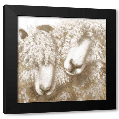 Me and You Black Modern Wood Framed Art Print by Perejogina, Dina