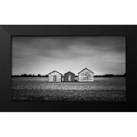 Frosty Winter Black Modern Wood Framed Art Print by Orlov, Irena