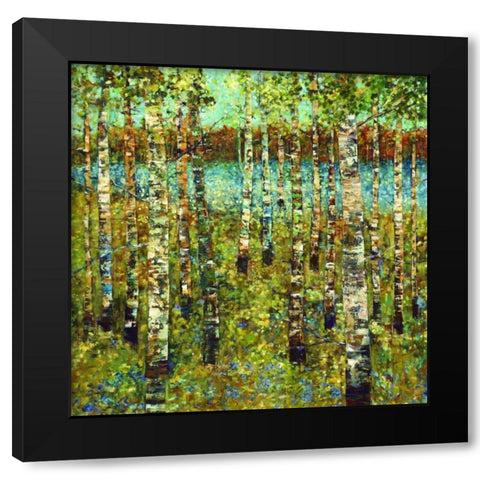 Purple Birch Black Modern Wood Framed Art Print by Dolce, Carmen
