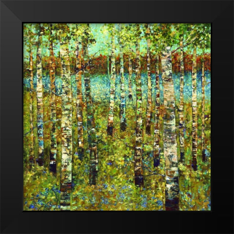 Purple Birch Black Modern Wood Framed Art Print by Dolce, Carmen