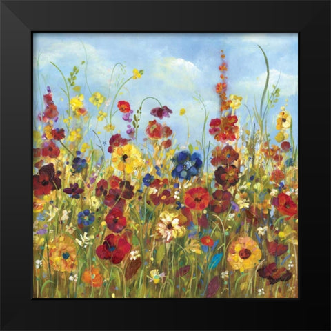 Sunshine Meadow I Black Modern Wood Framed Art Print by Dolce, Carmen