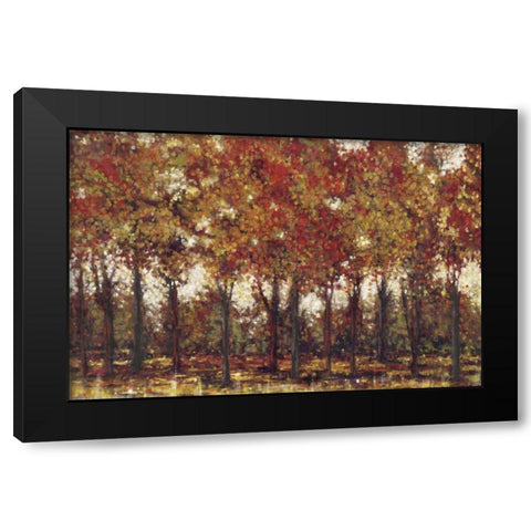 Bordeaux Trees Black Modern Wood Framed Art Print by Dolce, Carmen
