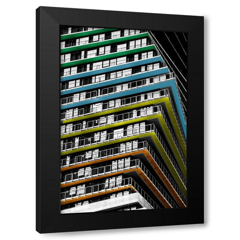 Rsinbow Bulding Story  Black Modern Wood Framed Art Print by Dulis, Peter