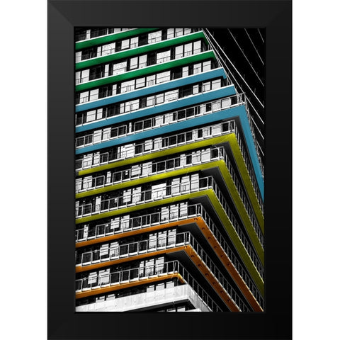 Rsinbow Bulding Story  Black Modern Wood Framed Art Print by Dulis, Peter