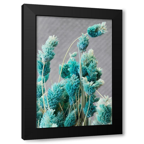Autumnal Teal I Black Modern Wood Framed Art Print with Double Matting by Savone, Daniela