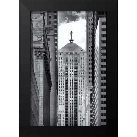 Chicago La Selle Black Modern Wood Framed Art Print by Stein, Daniel