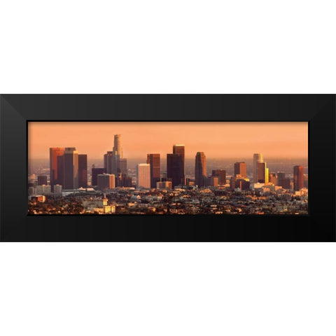 Los Angeles Sunset Black Modern Wood Framed Art Print by Stein, Daniel