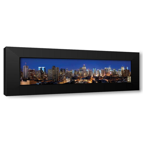 NYC Times Square West Black Modern Wood Framed Art Print by Stein, Daniel