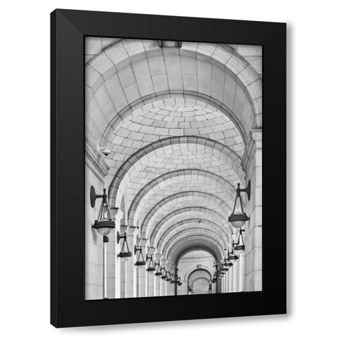 Union Station Arches Black Modern Wood Framed Art Print by Stein, Daniel