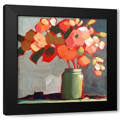Happy Place Black Modern Wood Framed Art Print with Double Matting by Riger, Sue