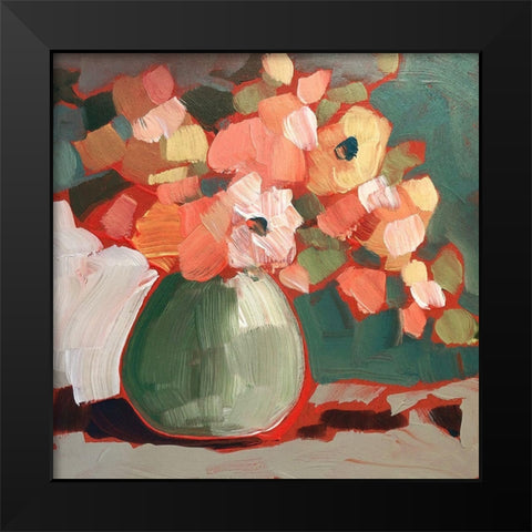 Autumn Fling Black Modern Wood Framed Art Print by Riger, Sue