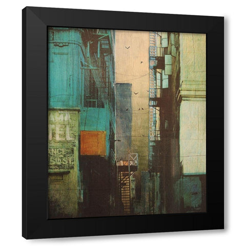 Escape Route Black Modern Wood Framed Art Print by Brizzi, Elisabeth