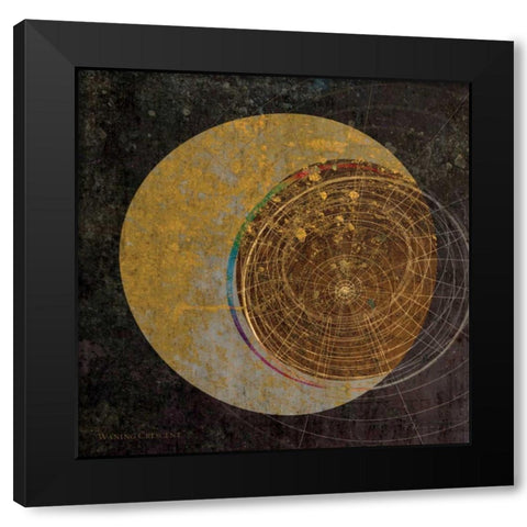 Waning Crescent Black Modern Wood Framed Art Print by Varrasso, Enrico