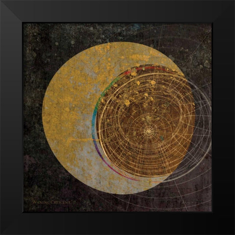 Waning Crescent Black Modern Wood Framed Art Print by Varrasso, Enrico