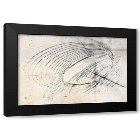 Traipse II Black Modern Wood Framed Art Print by Varrasso, Enrico