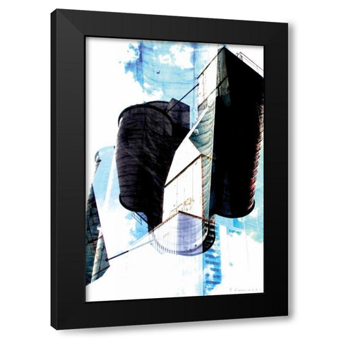 Sillo IX Black Modern Wood Framed Art Print by Varrasso, Enrico
