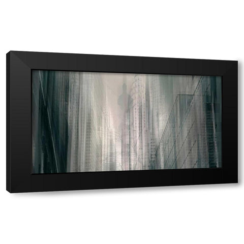 Manhattan Mayhem Black Modern Wood Framed Art Print by Jenney, Jessica