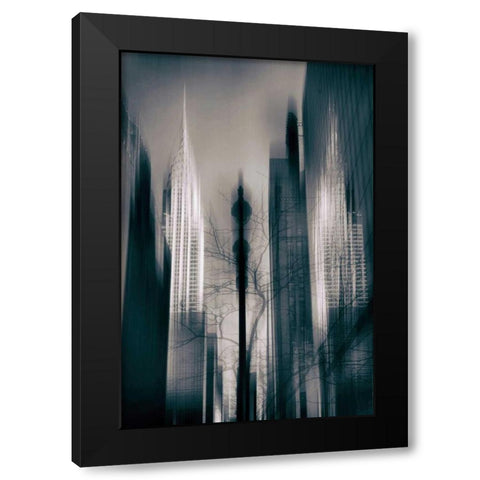 Metropolis Black Modern Wood Framed Art Print with Double Matting by Jenney, Jessica