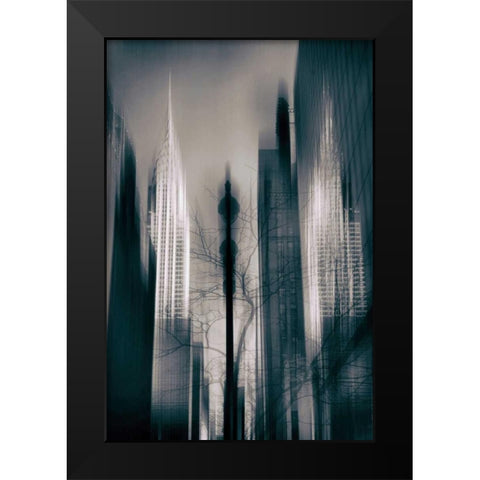 Metropolis Black Modern Wood Framed Art Print by Jenney, Jessica