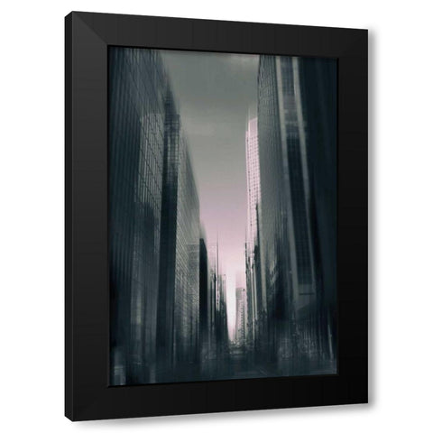 New York Noir Black Modern Wood Framed Art Print by Jenney, Jessica